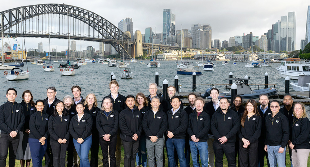 IQX Business Solutions team with Sydney Harbour Bridge